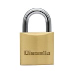 Brass Padlock Small 25 mm with brass cylinder and steel shackle